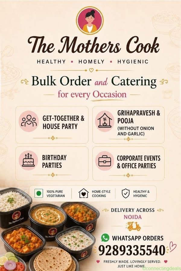 Homely food for guests by The Mothers Cook