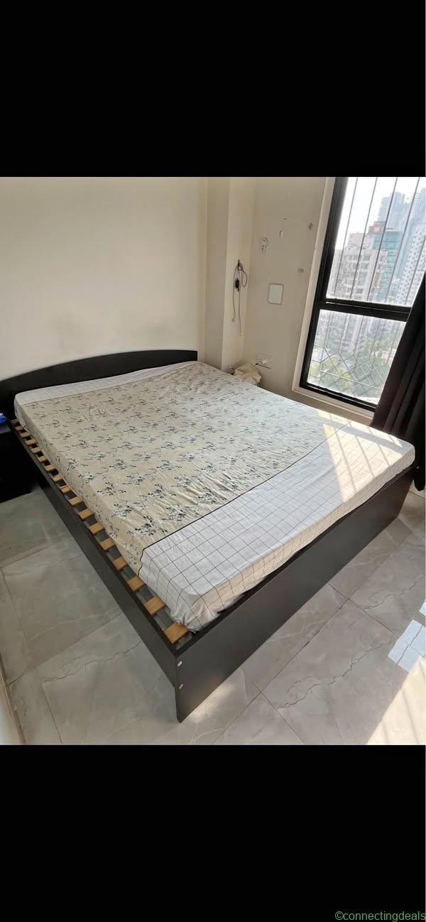 Ikea queen size bed + kurl on mattress