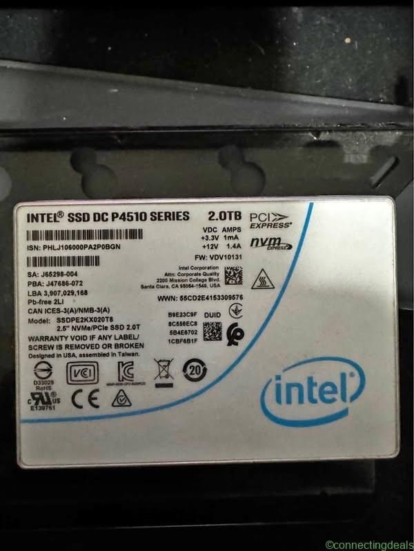 Intel SSD DC P4510 Series 2.0TB NVMe PCIe SSD