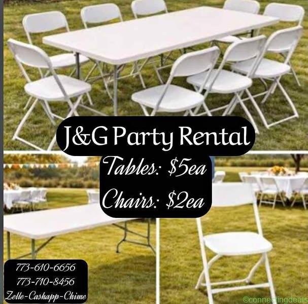 J & G Tables & Chairs rental