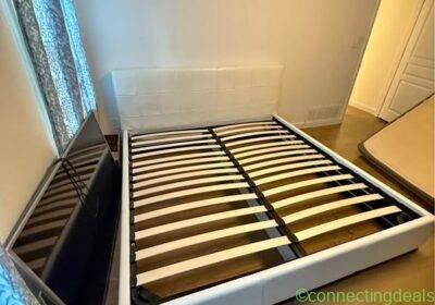 King Bed frame - white in Fort Worth