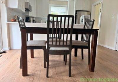 Free ad: Kitchen Table + 4 Chairs (36”W 48” L 30” H) in Edmonton. Kitchen Table + 4 Chairs (36”W 48” L 30” H) in Edmonton