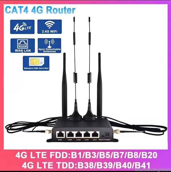 KuWFi 300Mbps CAT4 4G LTE Router Wireless WiFi