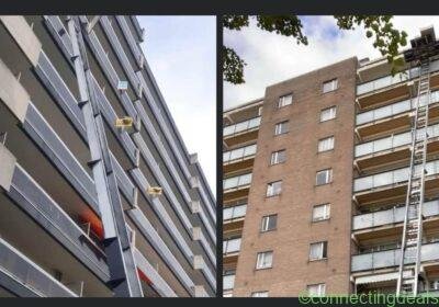 Ladderlift en grote verhuiswagen in Antwerpen en in Brussels