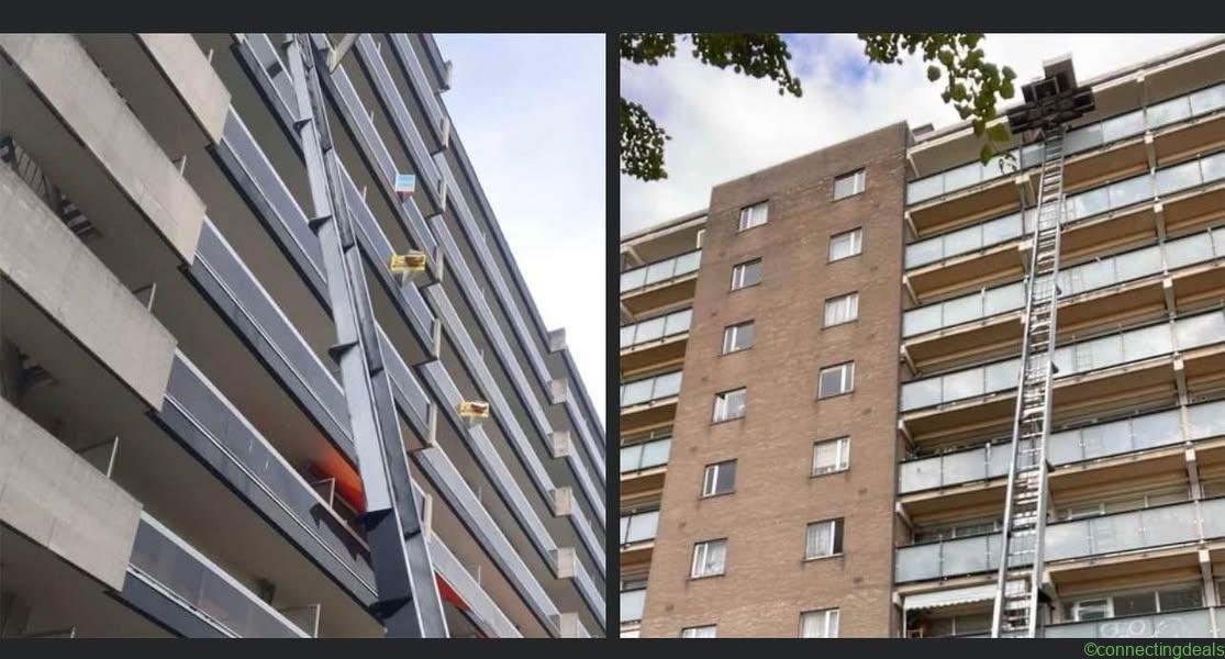 Ladderlift en grote verhuiswagen in Antwerpen en