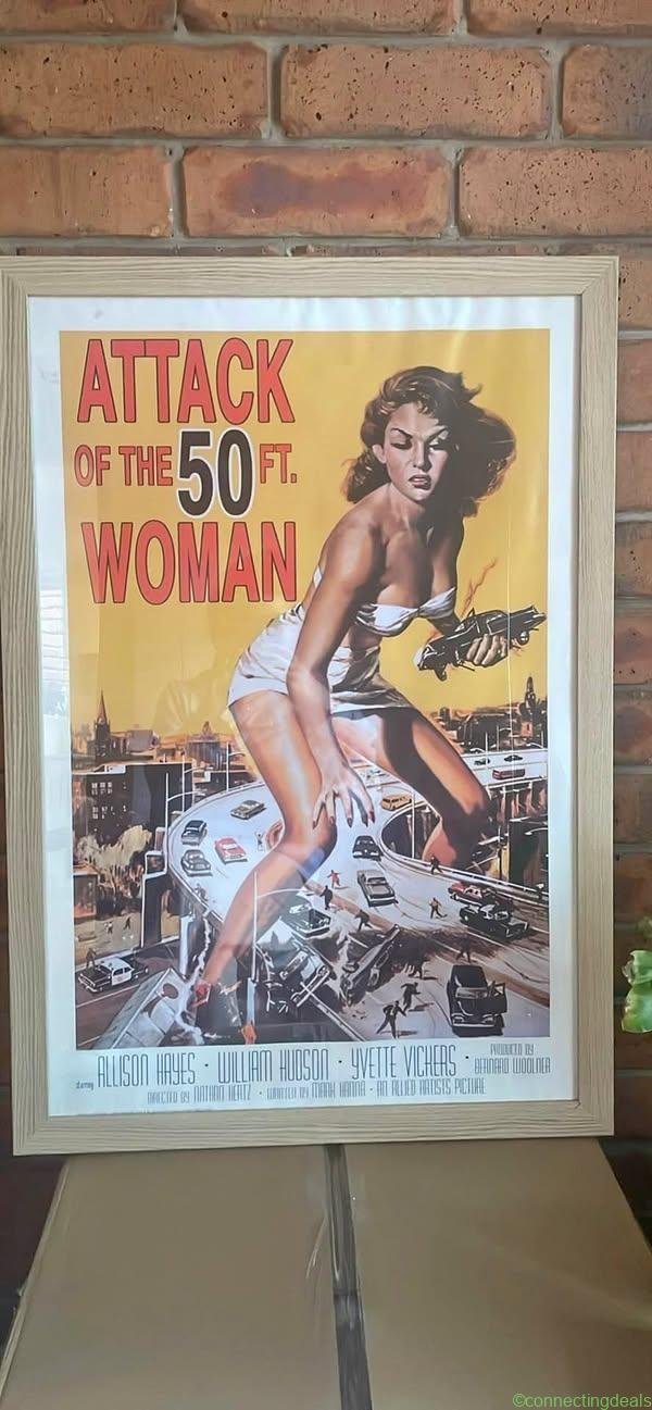 Large attack of the 50ft woman movie poster