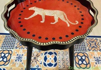 Free ad: Leopard printed side table in Bangkok. Leopard printed side table in Bangkok