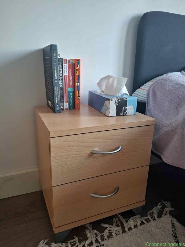 Light brown bedside table