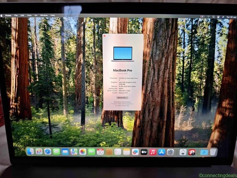 Macbook Pro Touch Bar 15 Inch 2019 16GB RAM /