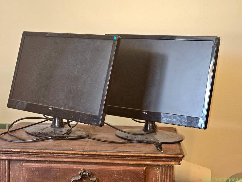 Matched Ativa 20×15 monitors with stand