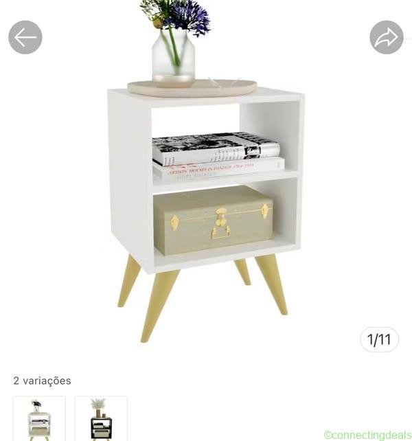 Mesa de Cabeceira Retrô Compacta