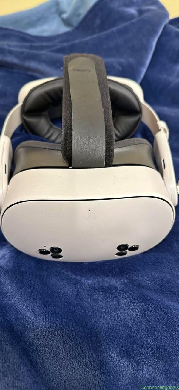 Meta quest 3s with head strap and wearable charger