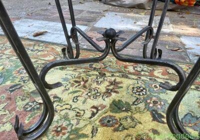 Metal Glass Top Side Table in Los Angeles