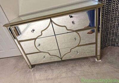 Free ad: Mirrored chest of drawers in Birmingham. Mirrored chest of drawers in Birmingham