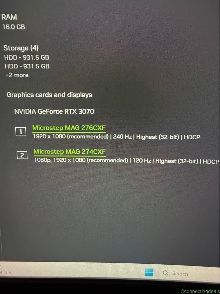 MSI 27Inch Curved Monitors