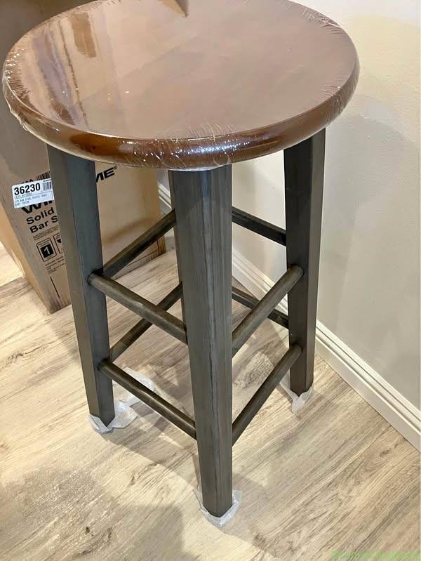 New barstool and protective wrapping Napa