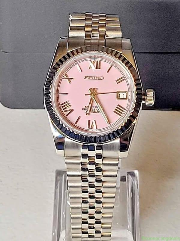 New Custom Seiko Powered Watch 36MM Roman Numeral