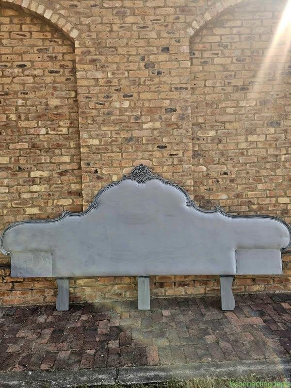 Newly Covered French Stunning king size Headboard