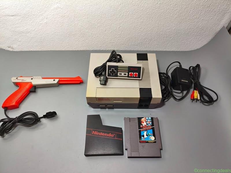 Nintendo Nes + Zapper e jogo Duckhunt & Mario