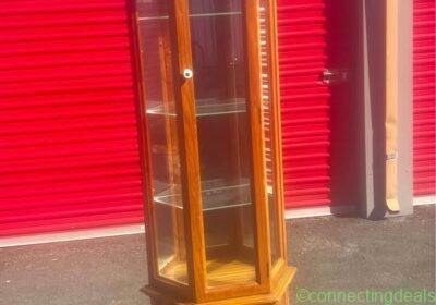 Oak Hexagonal Curio Cabinet in Los Angeles