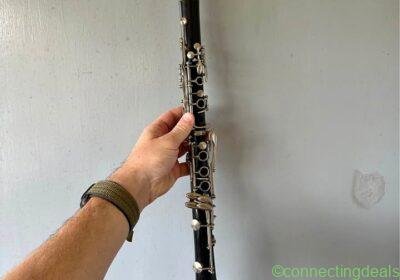 Old clarinet with bag and sheet music stand in Sunshine Coast