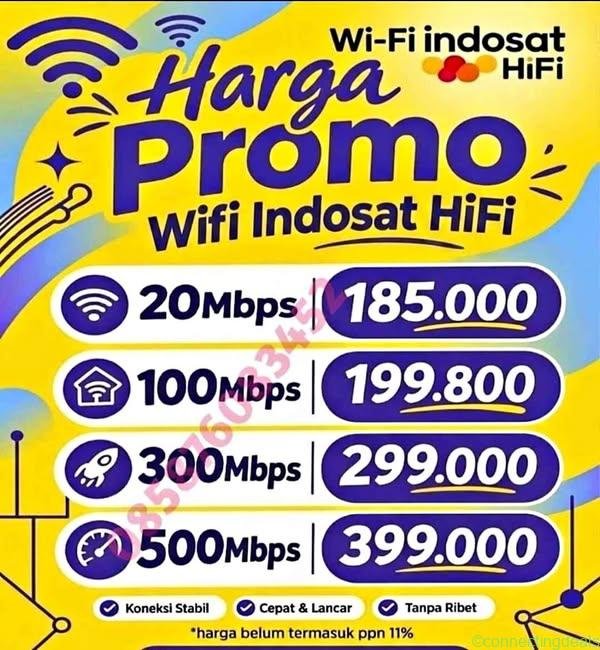 PEMASANGAN WIFI INDOSAT HIFI/MNC PLAY