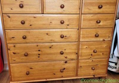Free ad: Pine 11 drawer tallboy in Manchester. Pine 11 drawer tallboy in Manchester