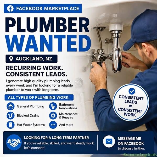 PLUMBER WANTED – AUCKLAND