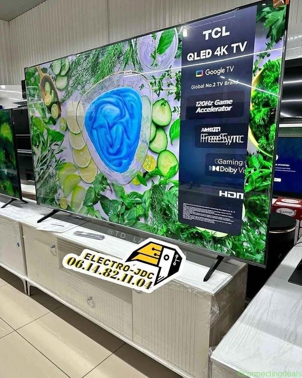 QLED REAL 4K HDR 120 HZ FLUIDITÉ TCL GOOGLE TV