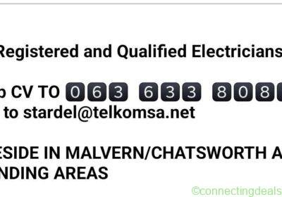 QUALIFIED ELECTRICIAN REQUIRED in Durban