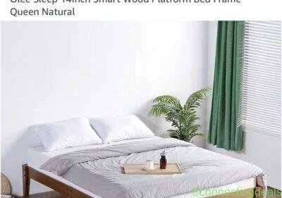 Queen sized wooden bed frame, no boxspring needed in Chicago