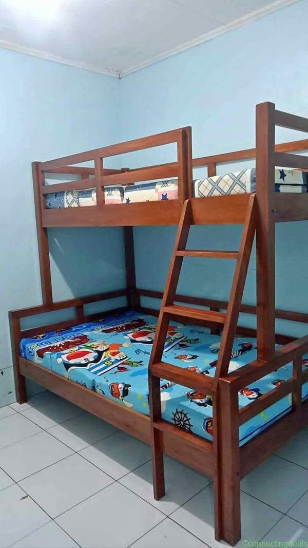 ranjang tingkat 2 kayu jati