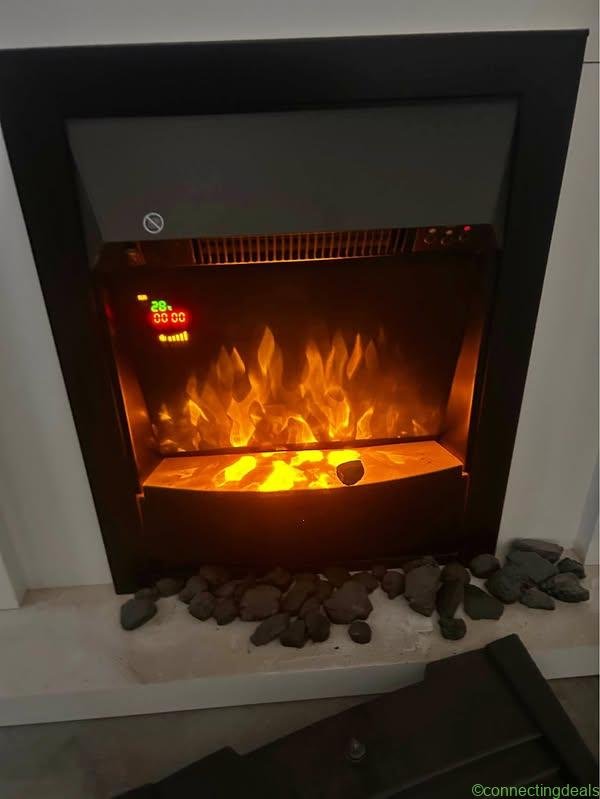 Remote Controlled Electric Fire and Surrond