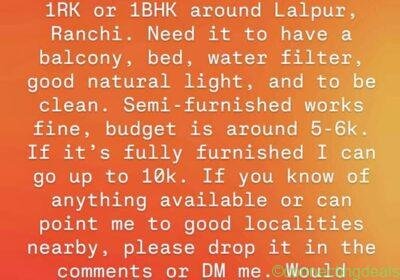 Rent in Ranchi