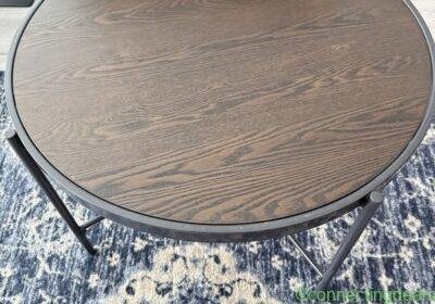 Round living room table in Miami