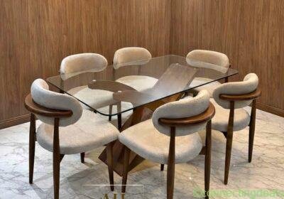Free ad: Salle à Manger Luxe - Table Verre Trempé & Bois in Casablanca. Salle à Manger Luxe - Table Verre Trempé & Bois in Casablanca