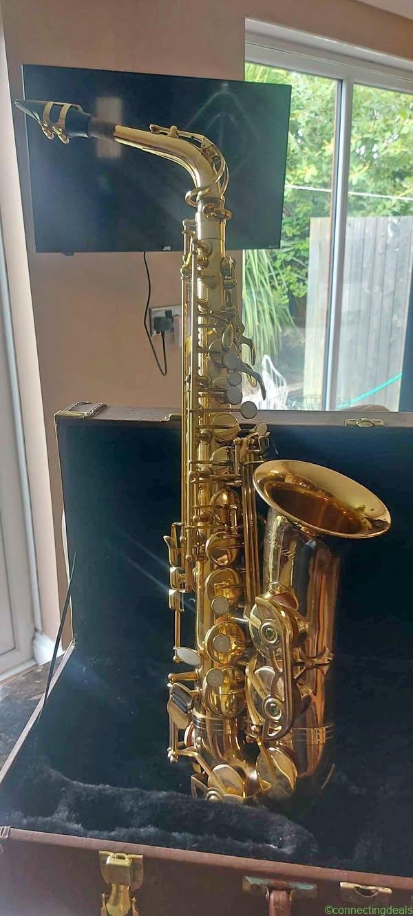 Saxophone with case