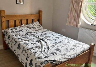 Free ad: Small double solid wood bed in Manchester. Small double solid wood bed in Manchester