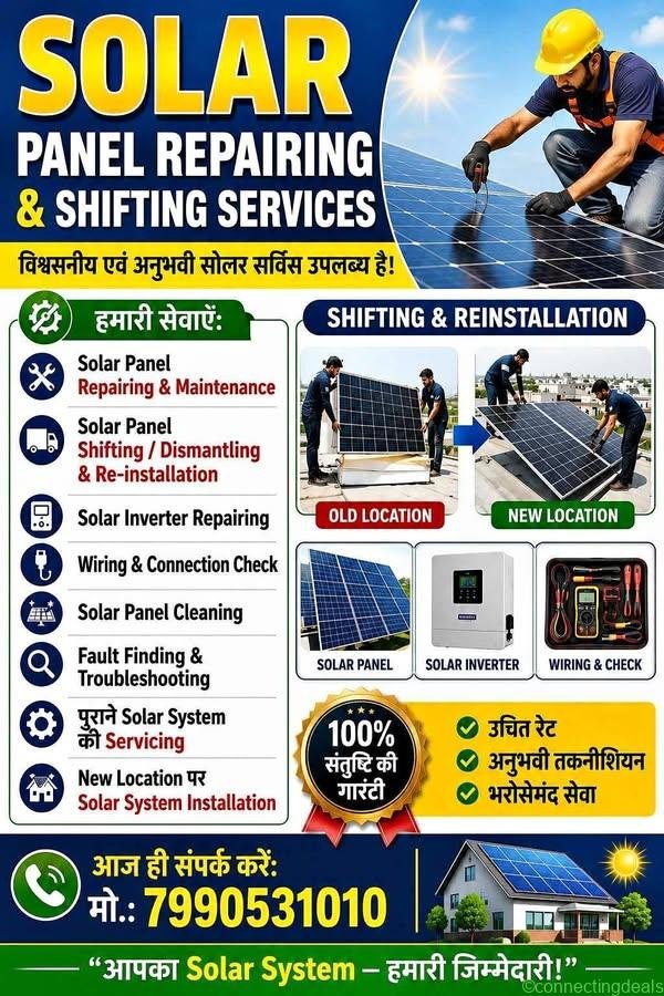 Solar installation, repairing,