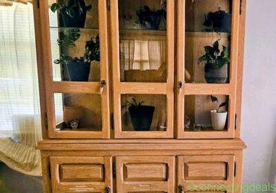 Free ad: Solid Wood Hutch and Dining Table Set in Albuquerque. Solid Wood Hutch and Dining Table Set in Albuquerque