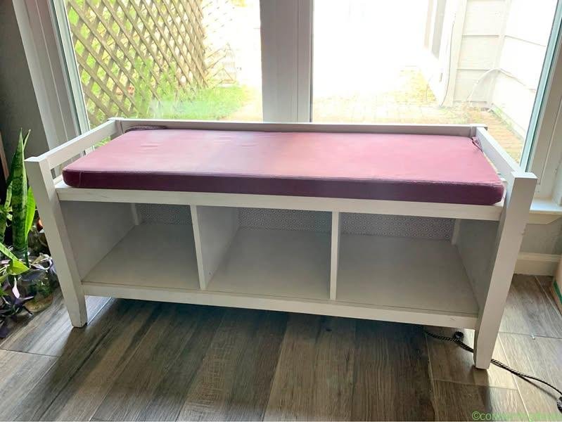 Solid Wooden Bench with Storage
