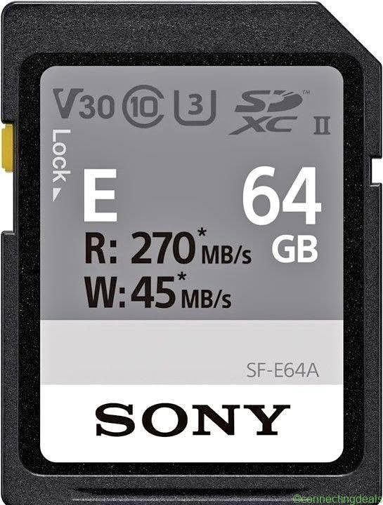 Sony 64 gb v30 and sony 64gb v60 sd memory card