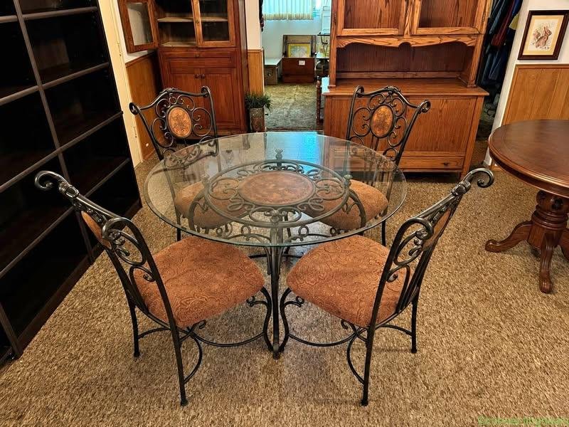 Table and four chairs