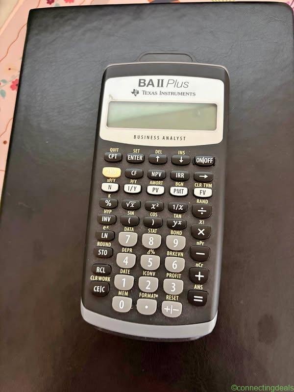 texas instruments ba ii plus calculator