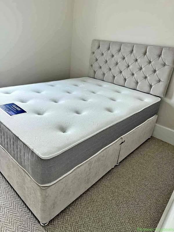 Tweepersoons contourbedframe en matras