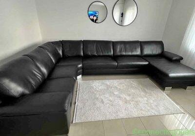 Free ad: Wohnlandschaft Leder schwarz in Cologne. Wohnlandschaft Leder schwarz in Cologne