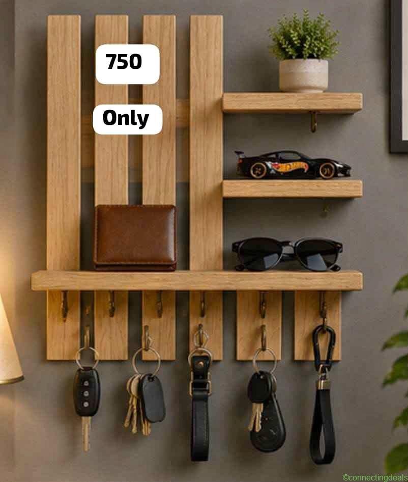Wooden Entryway Organizer