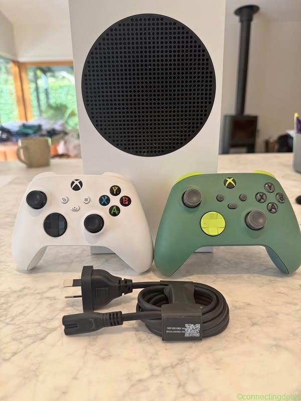 Xbox series S with two controllers