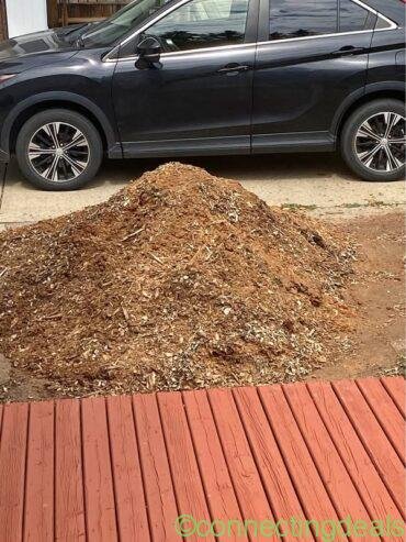 Free mulch natural untreated wood great for padding a new garden bed