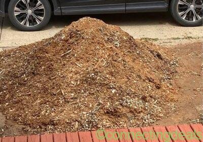 Free mulch natural untreated wood great for padding a new garden bed